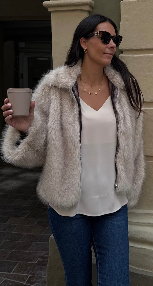 Felljacke Cosy in beige