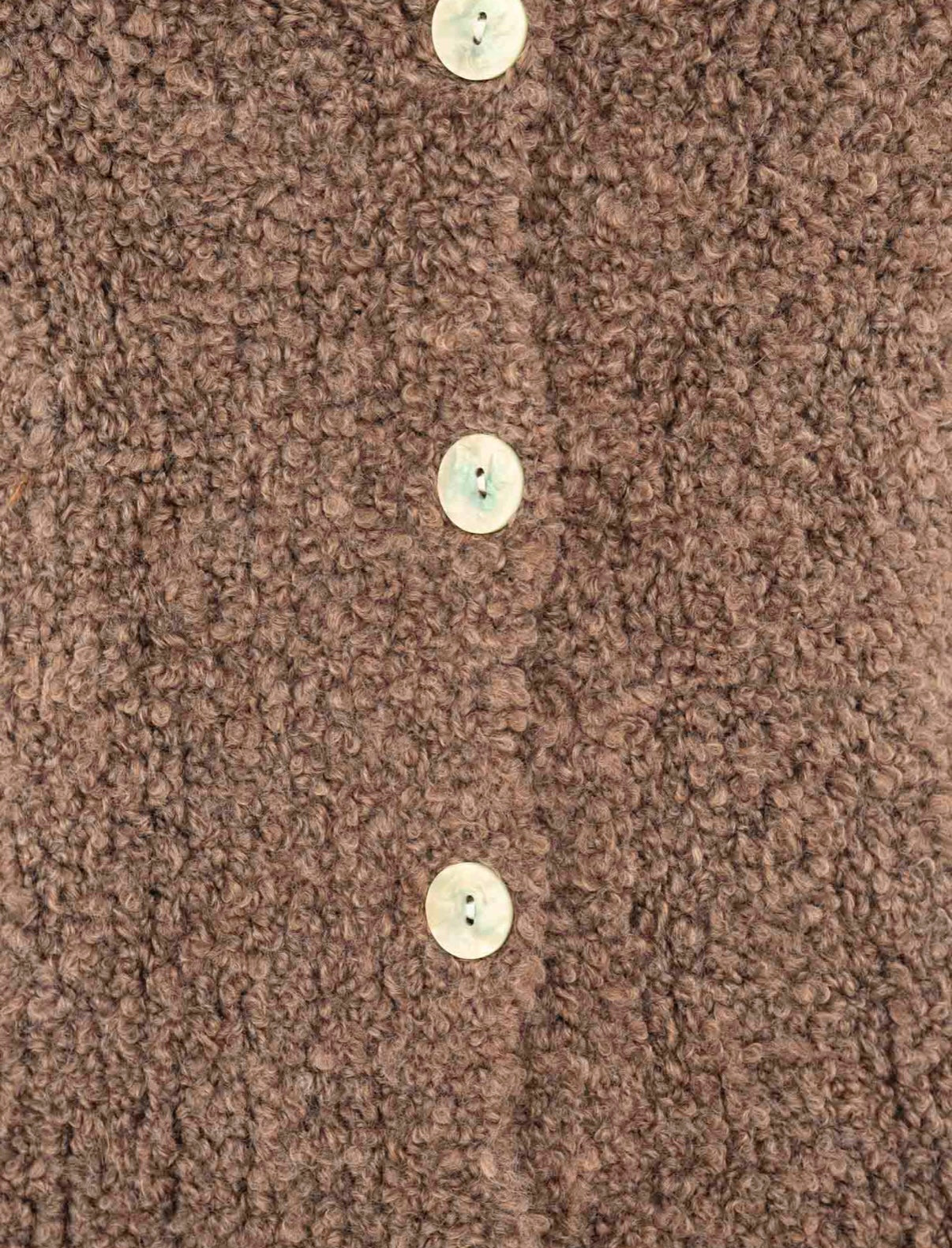 Zwillingsherz Plüsch Cardigan in braun