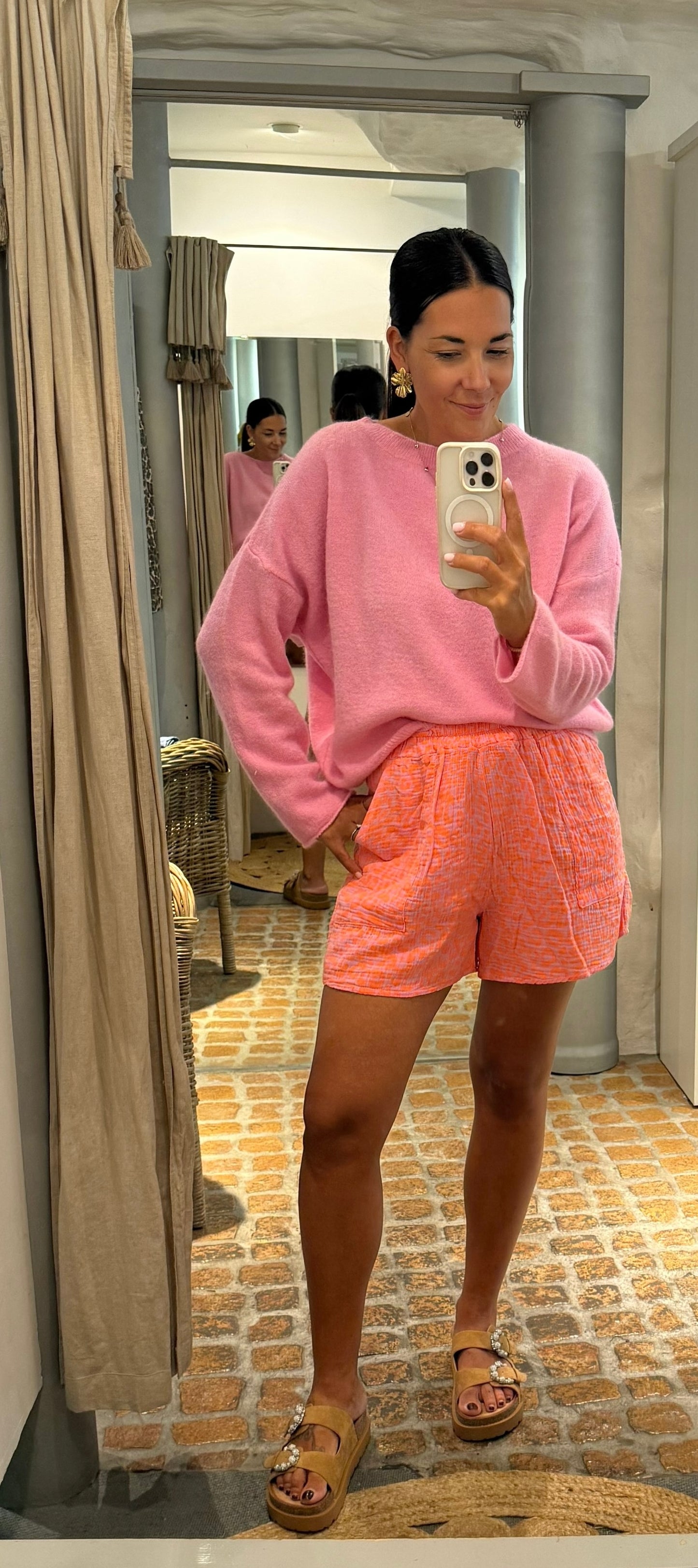 Musselin Shorts neon
