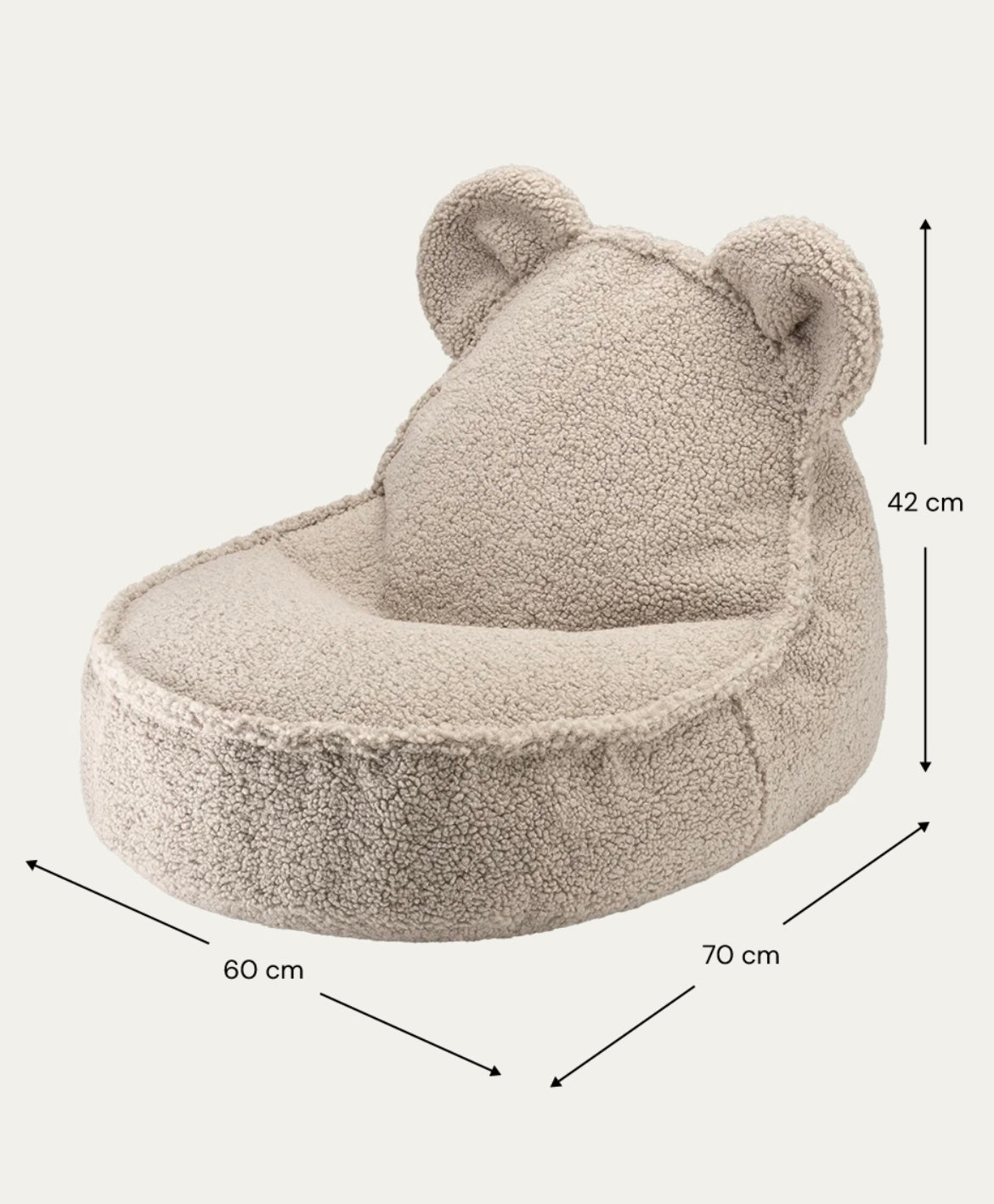 Wigiwama Sitzsack Bär Teddy Biscuit