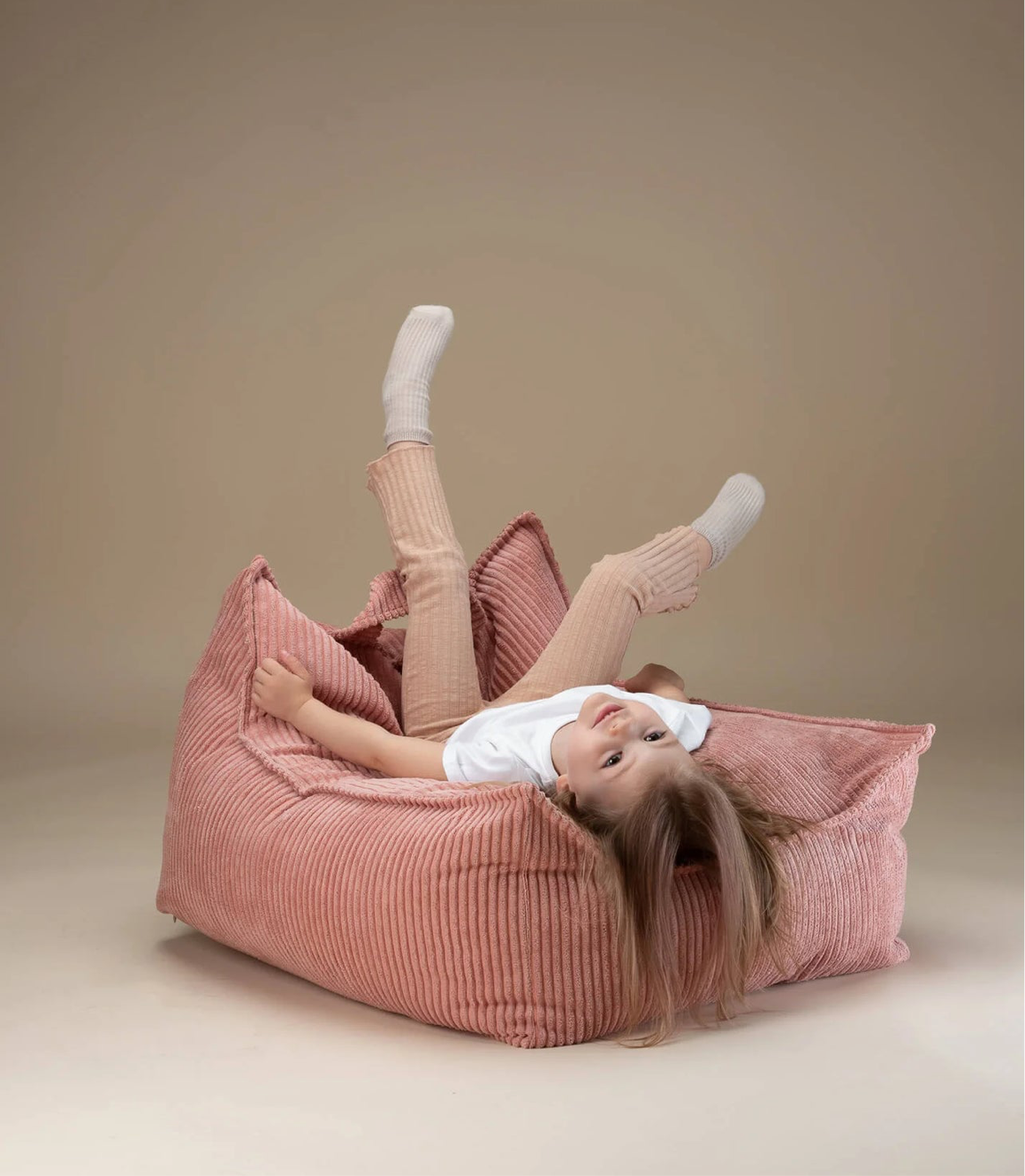 Wigiwama Sitzsack Sessel Cord Rosa Mousse Altrosa