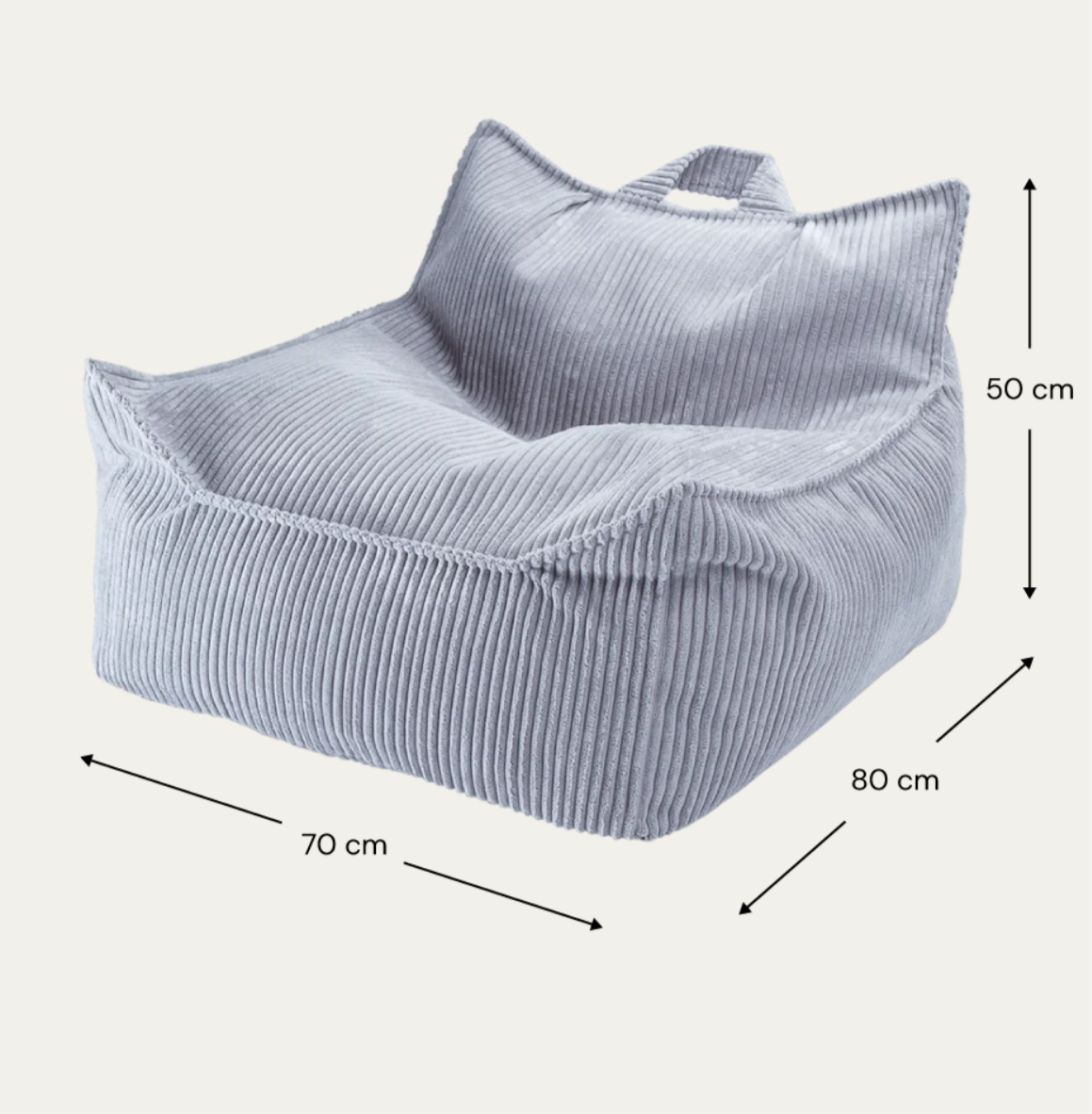 Wigiwama Sitzsack Sessel Cord Blueberry