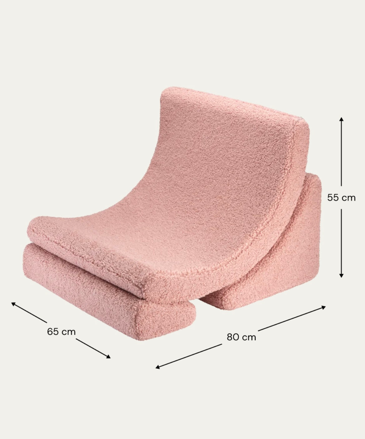 Wigiwama Moon Chair Teddy Guave Altrosa