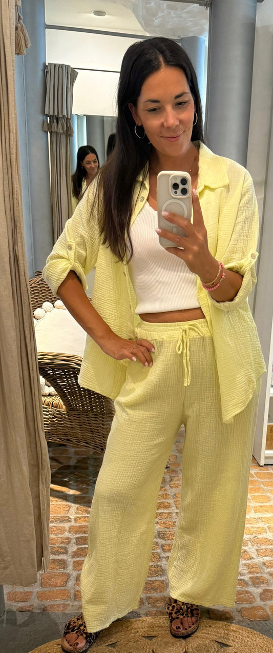 Musselin Set in butter lemon