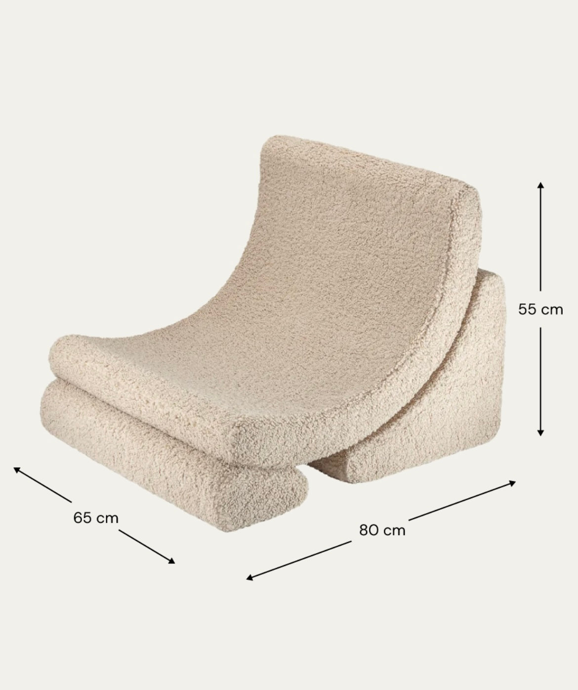 Wigiwama Moon Chair Teddy Biscuit