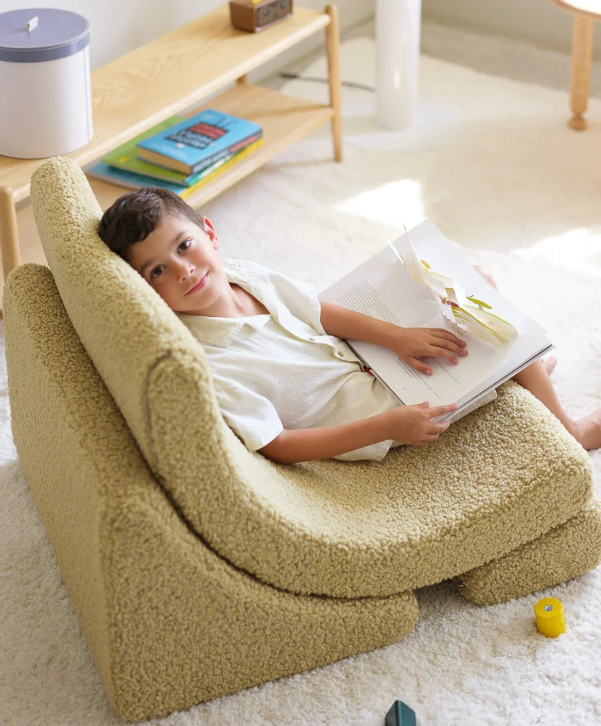 Wigiwama Moon Chair Teddy Matcha