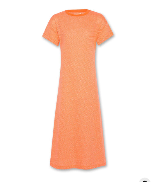 AO76 Jersey Dress in neon koralle