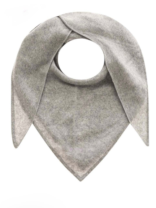 Zwillingsherz Kaschmir Dreieckstuch hellgrau