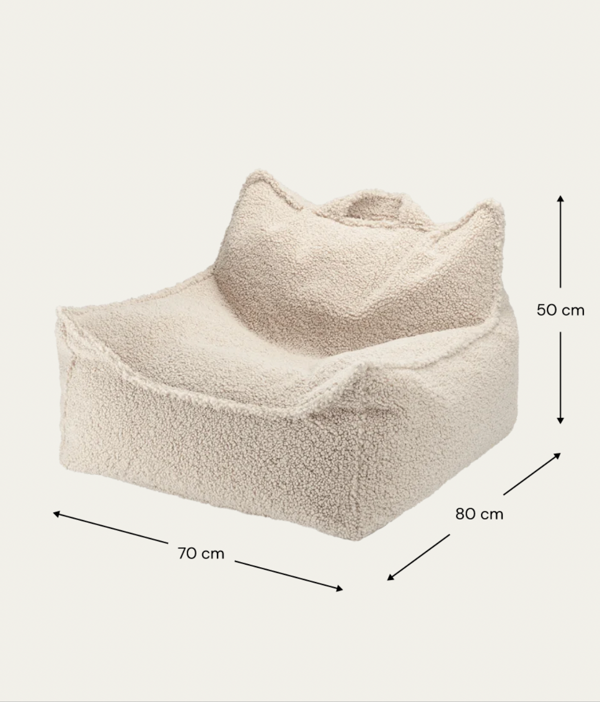 Wigiwama Sitzsack Sessel Teddy in Biscuit
