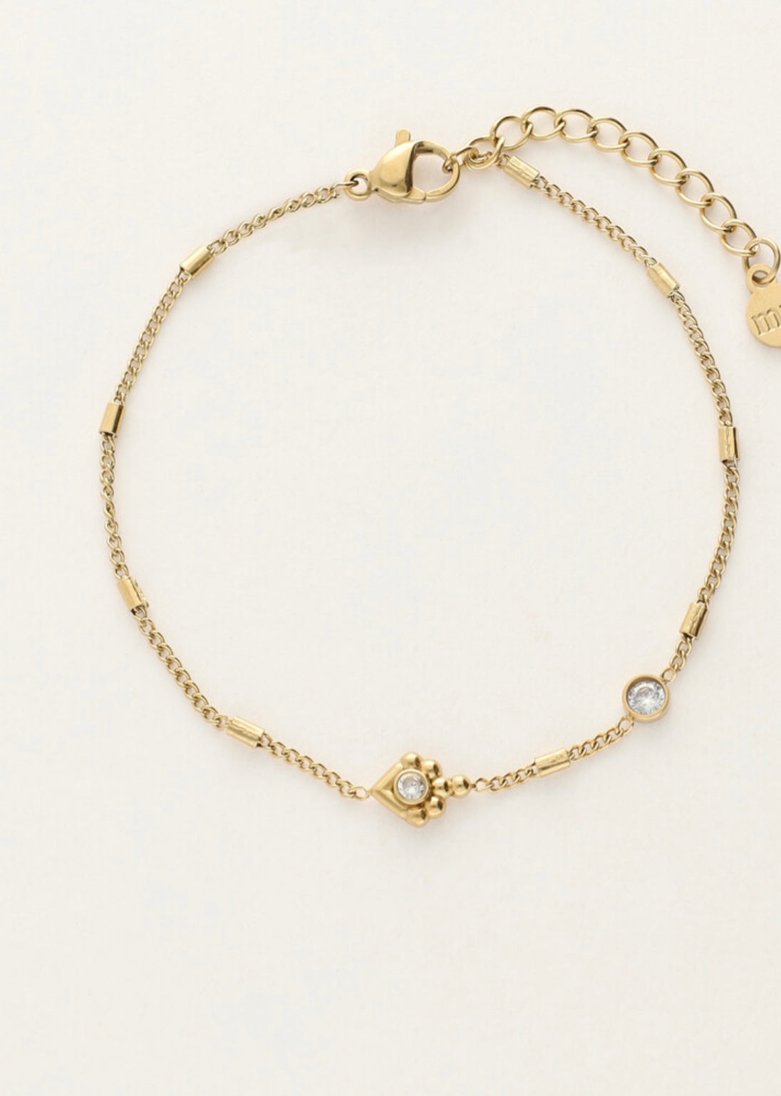 My Jewellery Minimalistisches Armband mit Strasssteinen gold