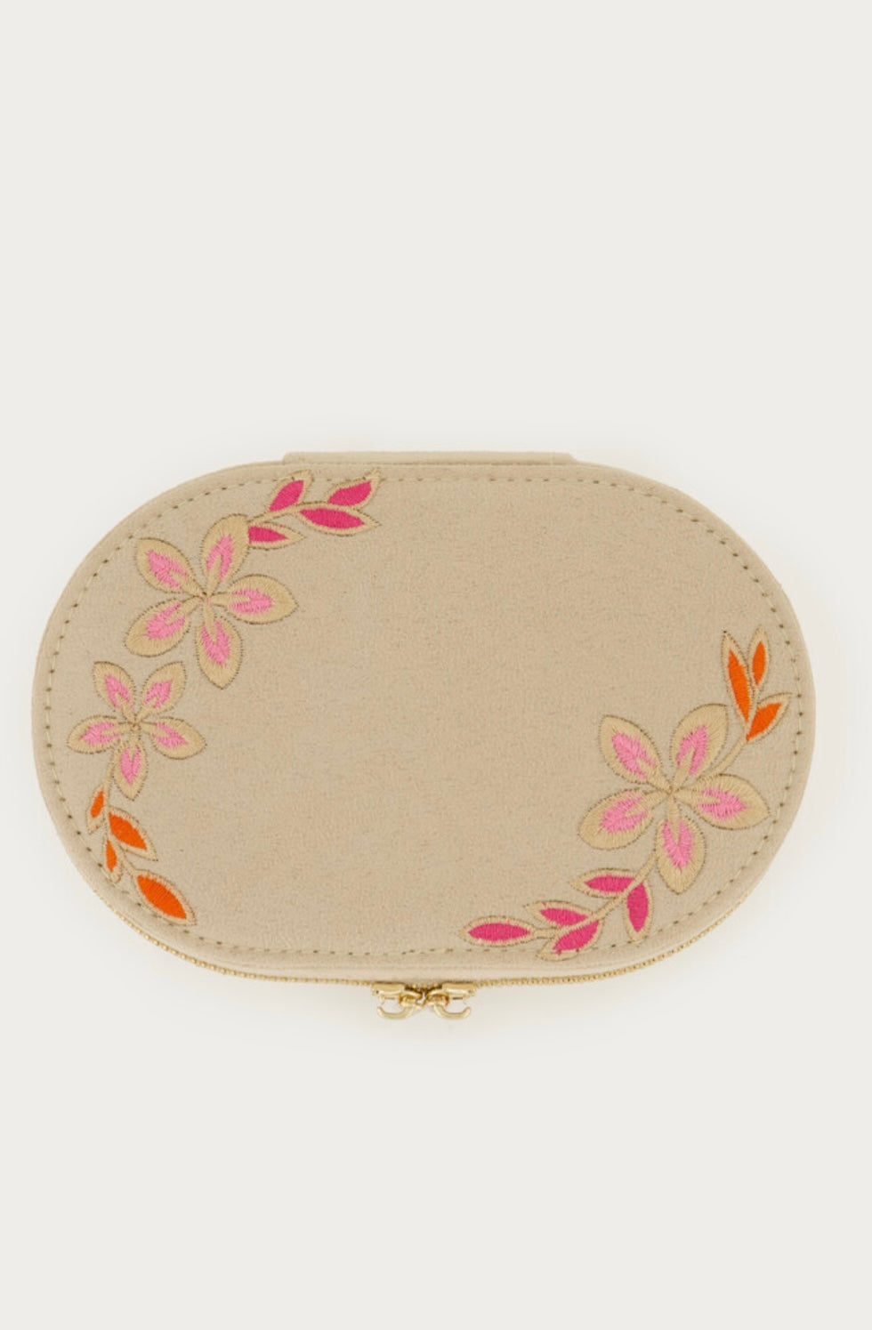 My Jewellery Hochwertiges Schmuckkästchen mit bestickten Blumen