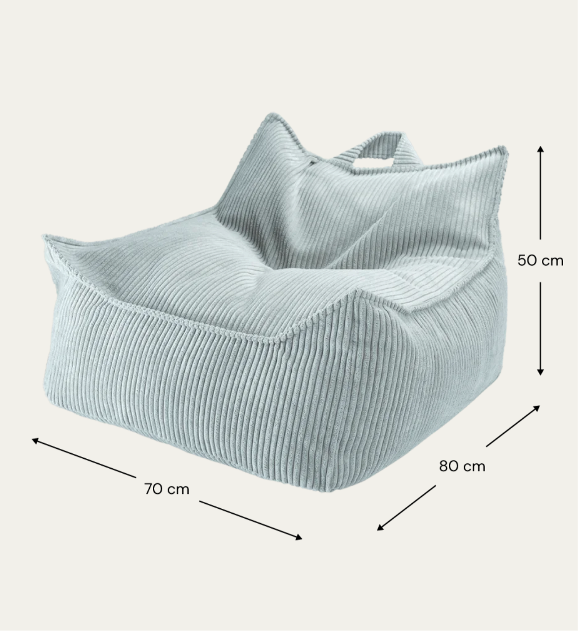 Wigiwama Sitzsack Sessel Cord Peppermint