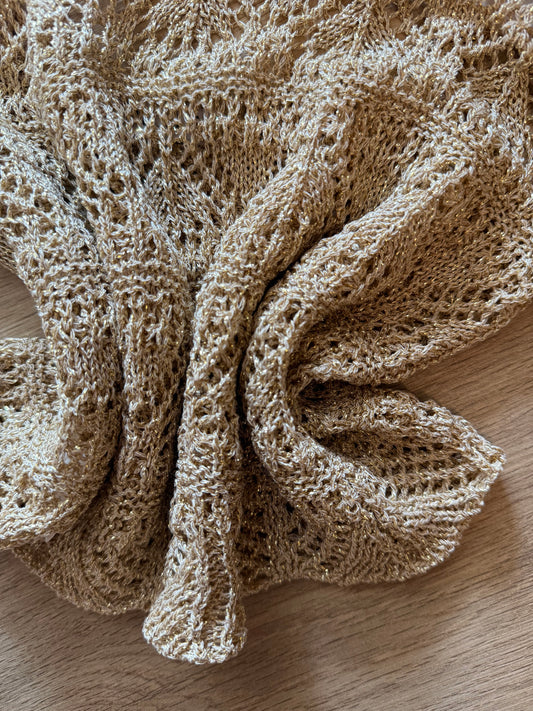 Knit Top Glitter Gold