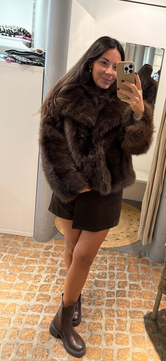 Felljacke Cosy in schokobraun