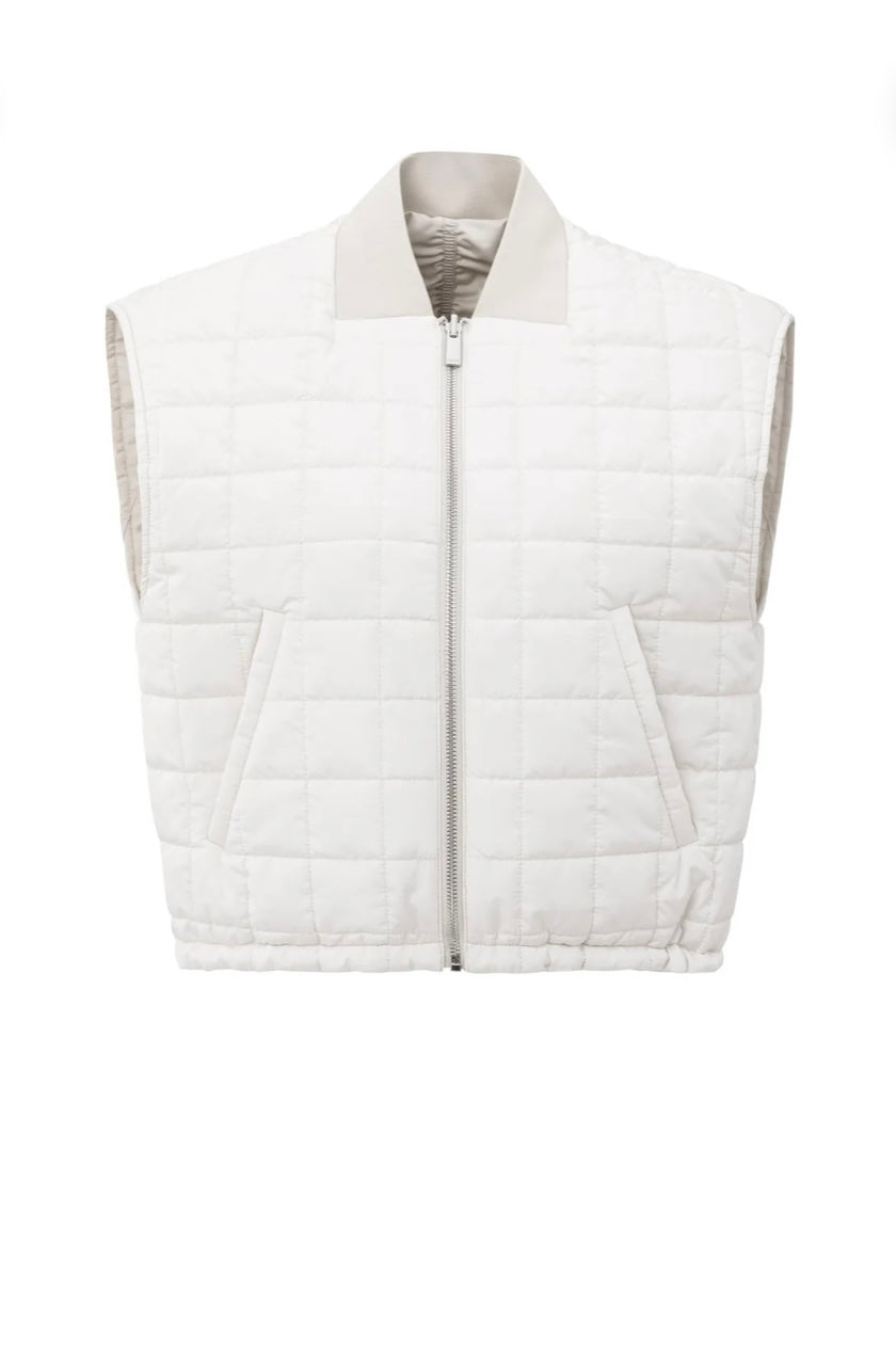 YAYA Gepolsterte Wendeweste mit Reißverschluss in beige