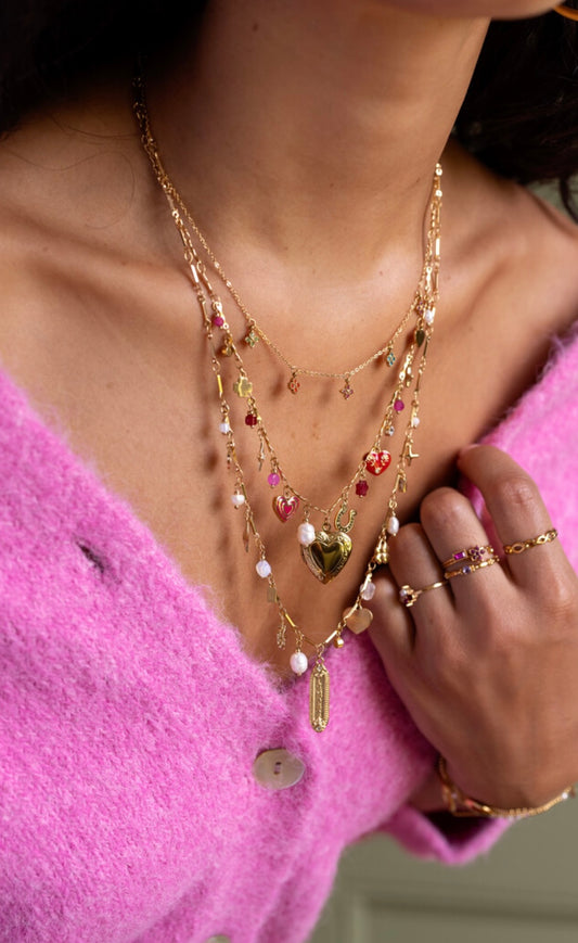 My Jewellery Mystic lange Kette mit Anhängern L’amour gold