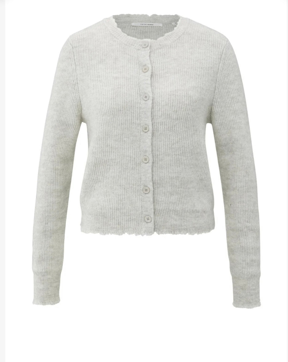 YAYA Cardigan cloudy grey melange