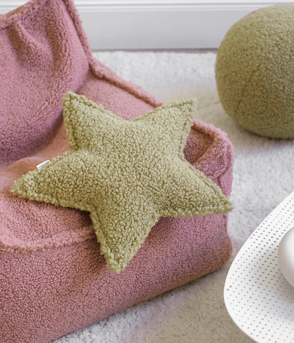 Wigiwama Stern Kissen Teddy Matcha