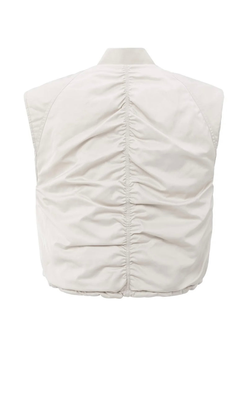 YAYA Gepolsterte Wendeweste mit Reißverschluss in beige