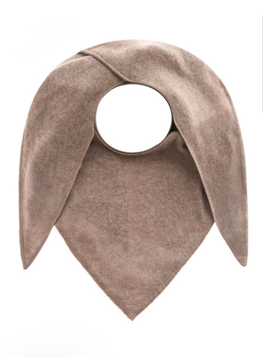 Zwillingsherz Kaschmir Dreieckstuch Taupe