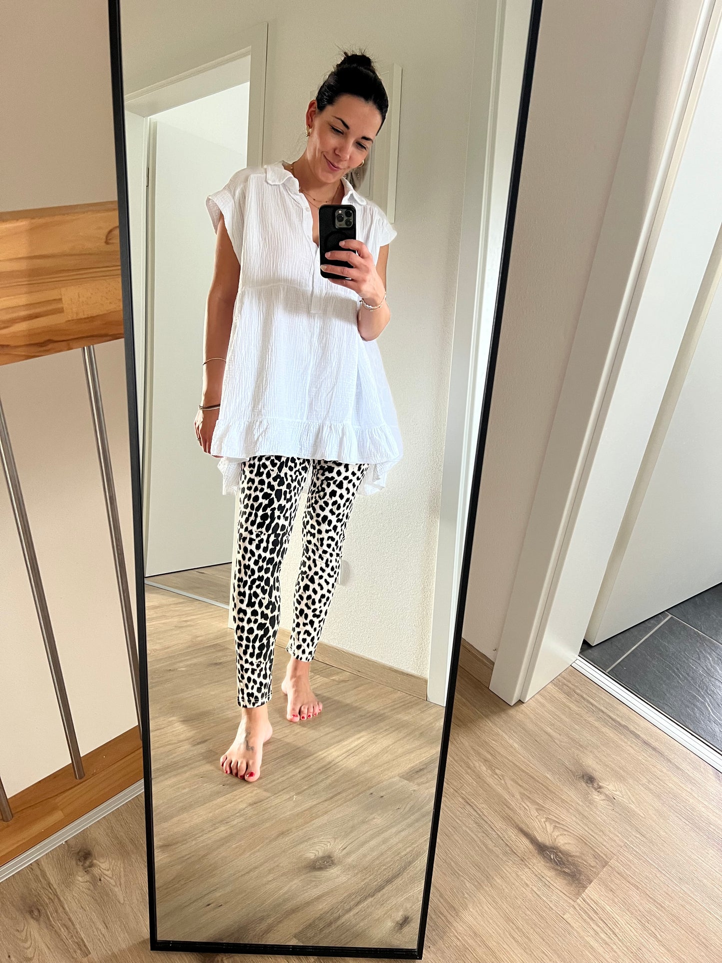 Musselin Tunika in Weiß