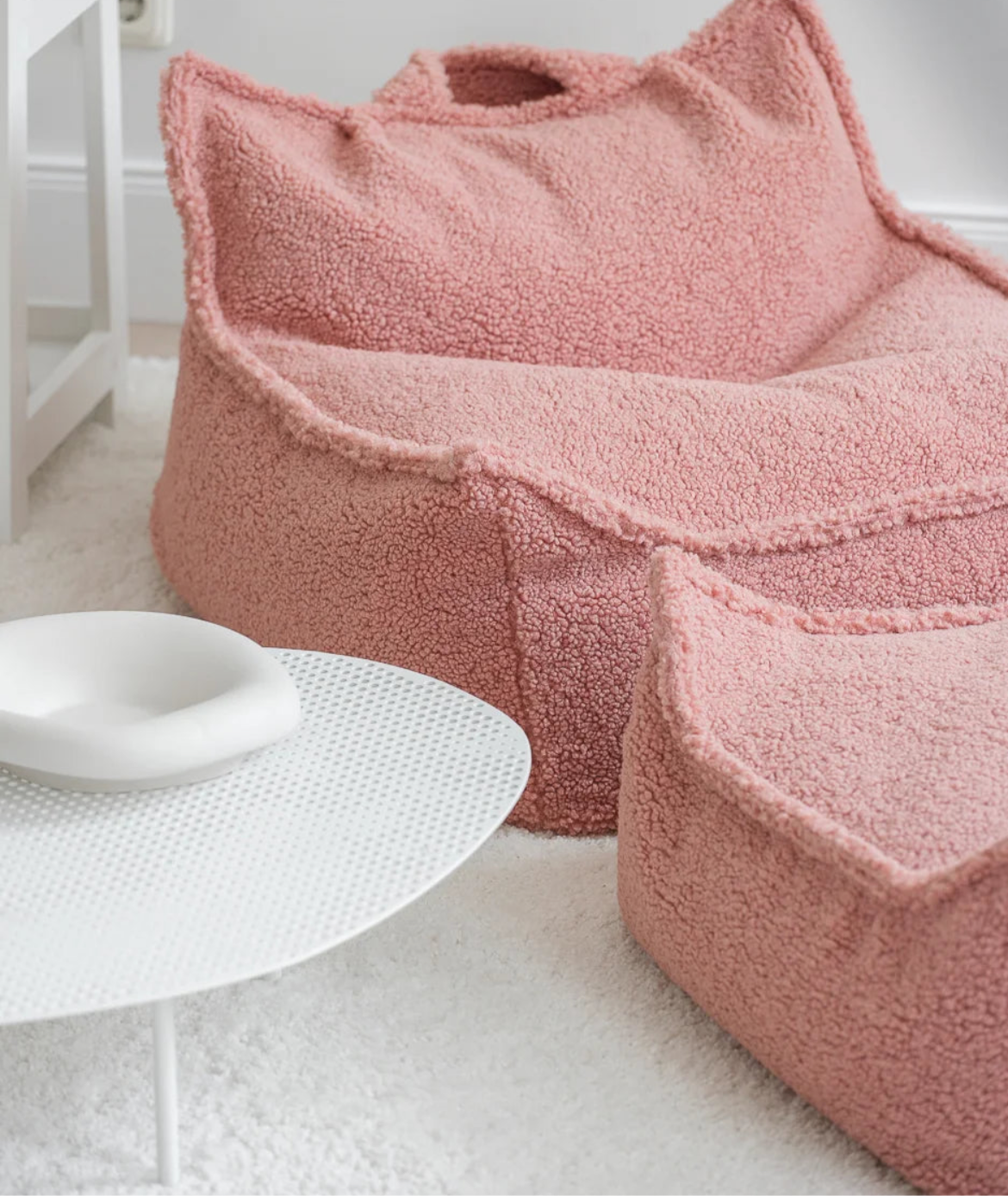 Wigiwama Sitzsack Sessel Teddy in Guava Altrosa