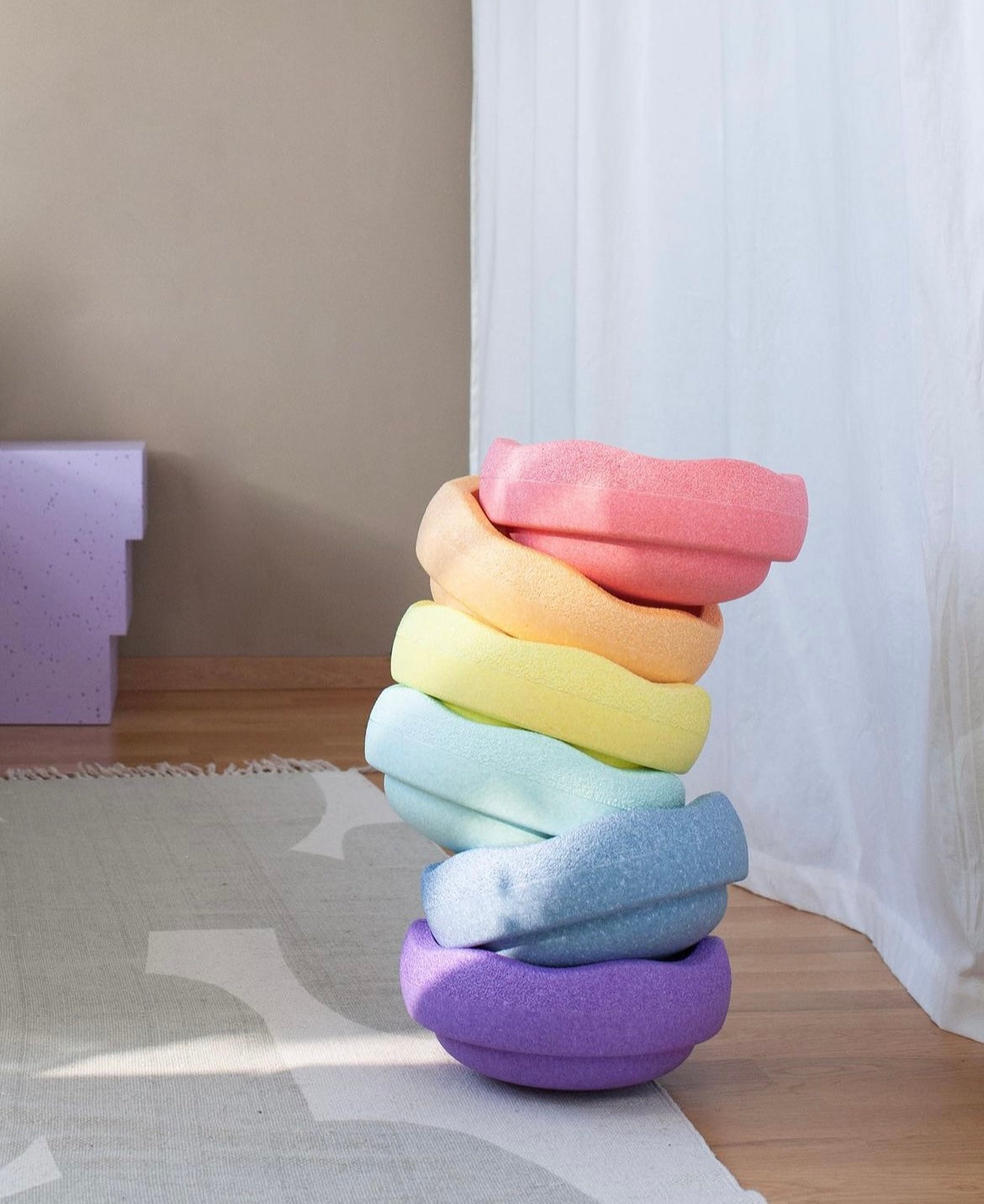 Stapelstein 6er Set Rainbow Pastel