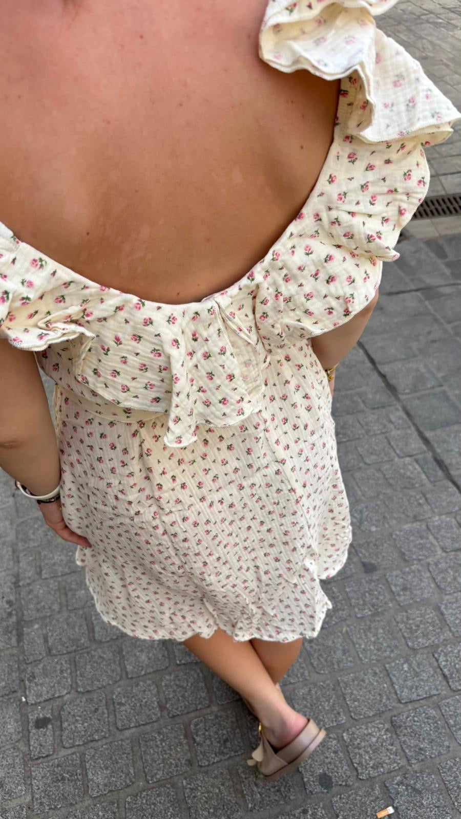 Musselin Kleid Blümchen Vintage