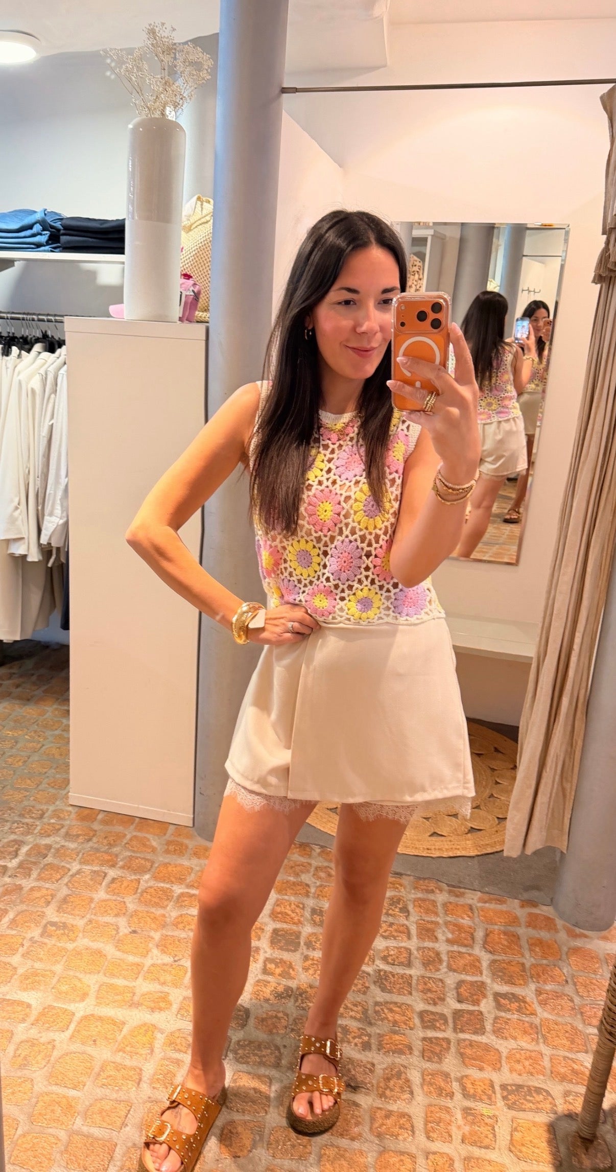 SKORT LACE BEIGE