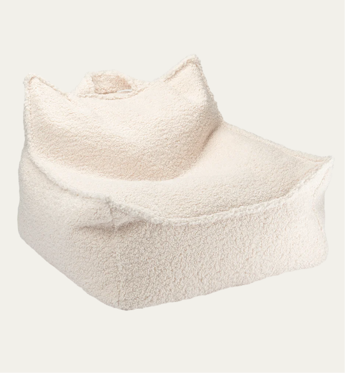 Wigiwama Sitzsack Sessel Teddy in Cremeweiß