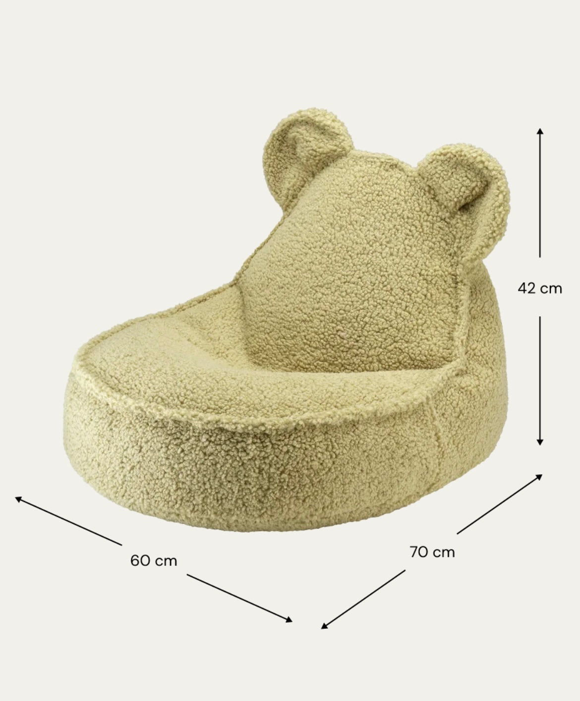 Wigiwama Sitzsack Bär Teddy in Matcha