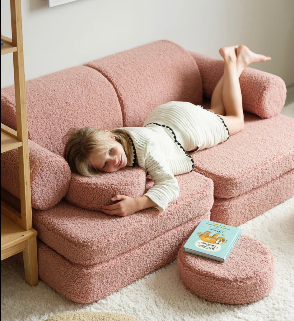 Wigiwama Spielsofa Teddy in Guave Altrosa