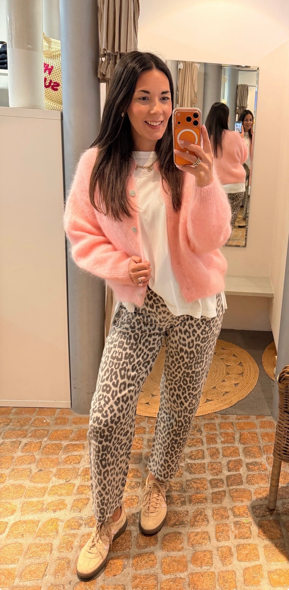 MOHAIR CARDIGAN ROSA