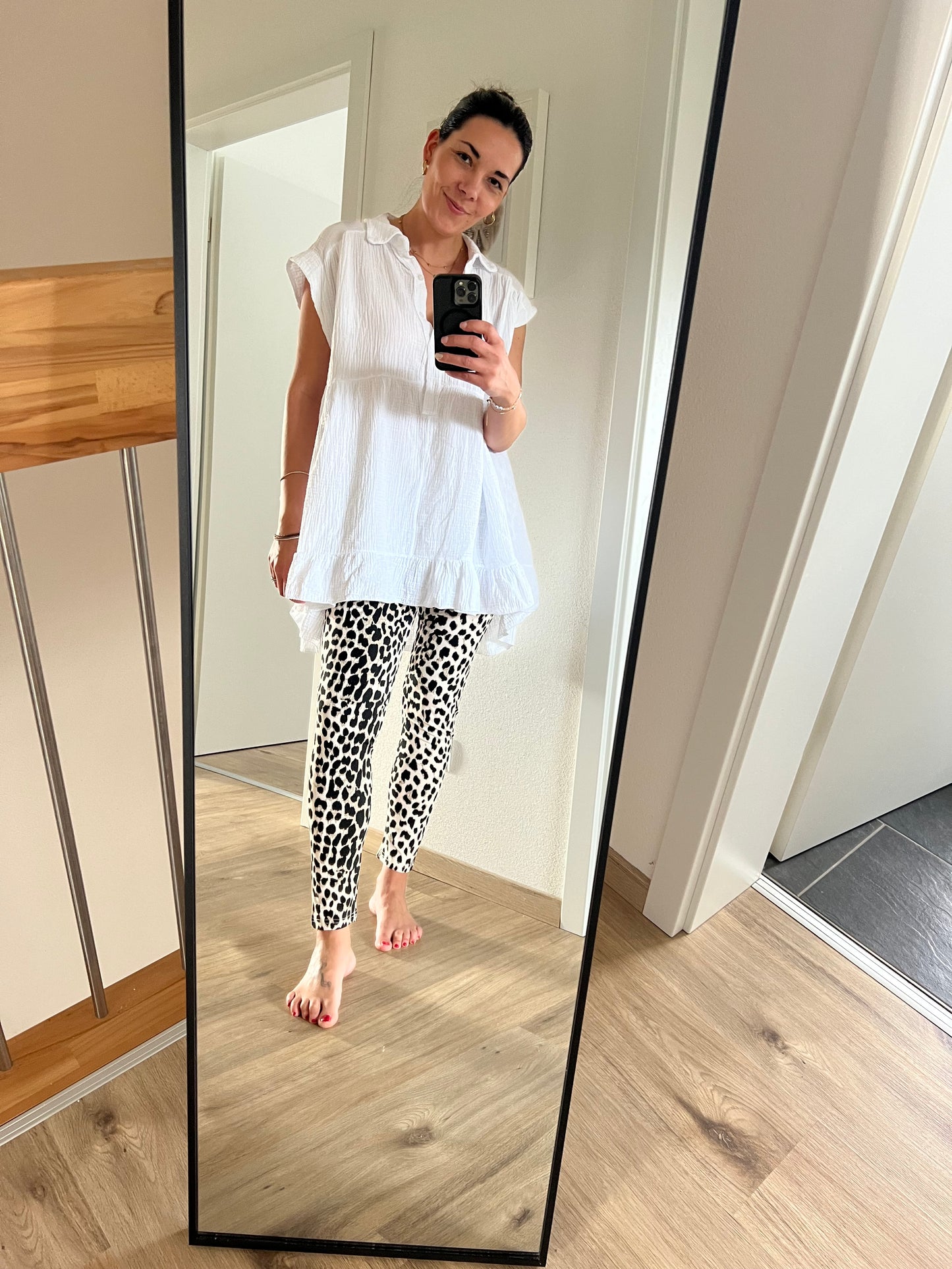 Musselin Tunika in Weiß