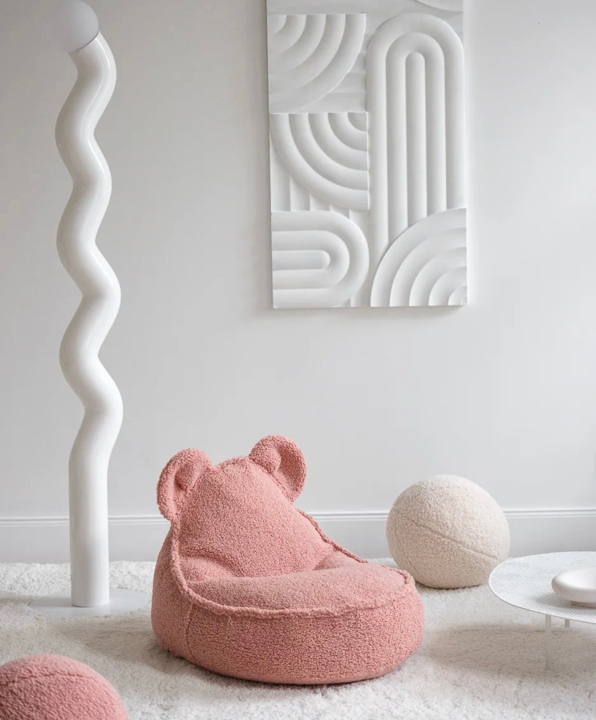 Wigiwama Sitzsack Bär Teddy in Guave Altrosa