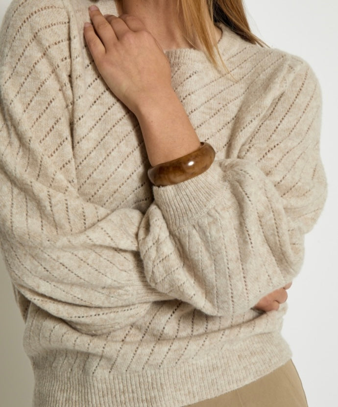 Peppercorn Pullover in beige melange