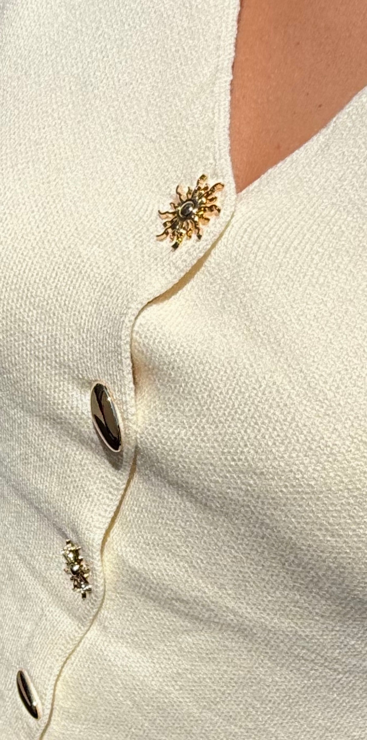 Strickweste in ecru