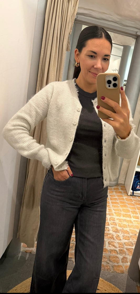 YAYA Cardigan cloudy grey melange