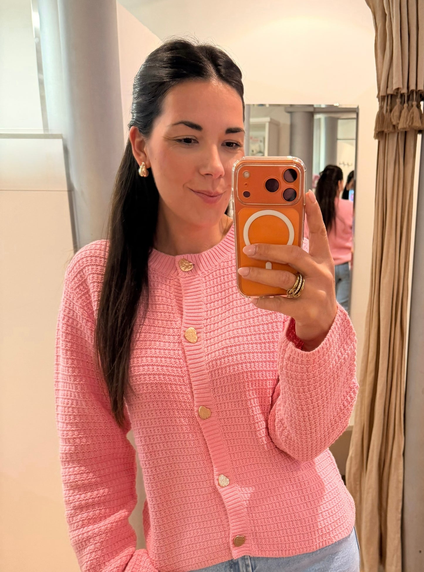 ZWILLINGSHERZ CARDIGAN HEART CANDY PINK