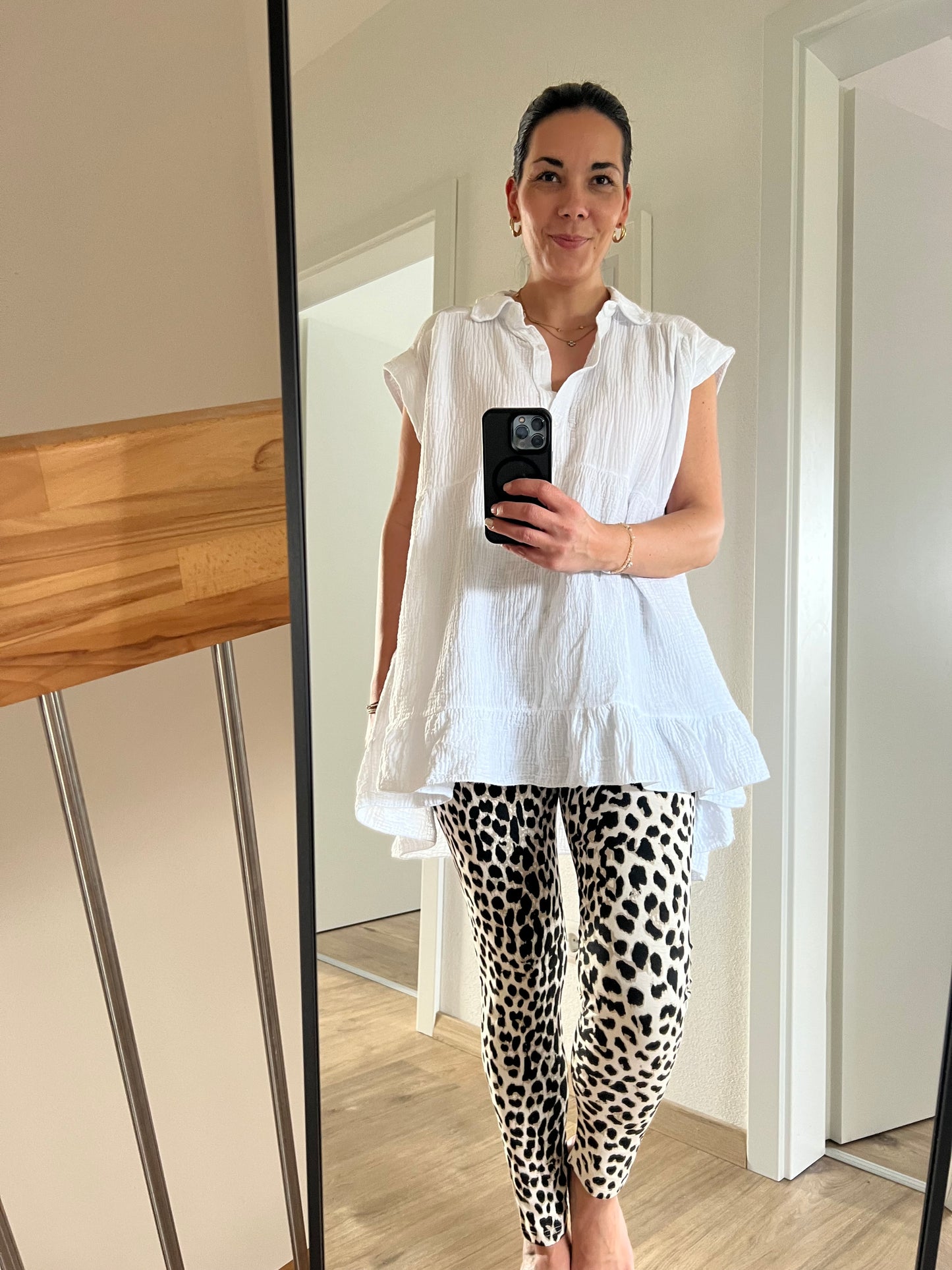 Musselin Tunika in Weiß