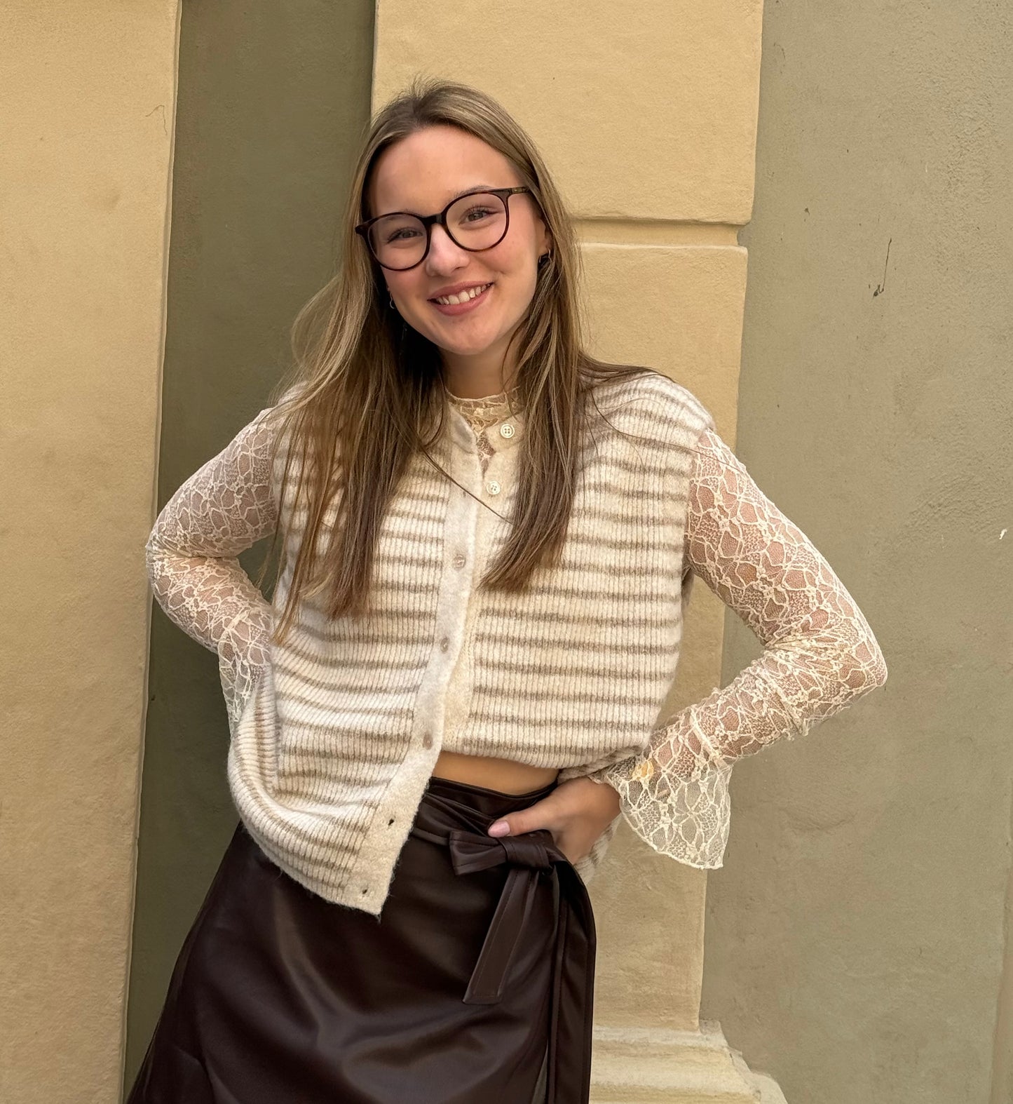 Longsleeve Lace in ecru