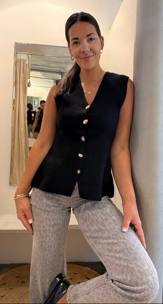 Strickweste black