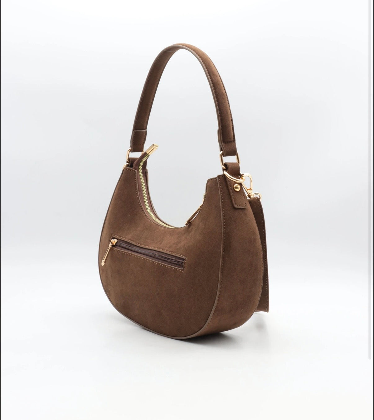 Moon Bag Wildleder schokobraun