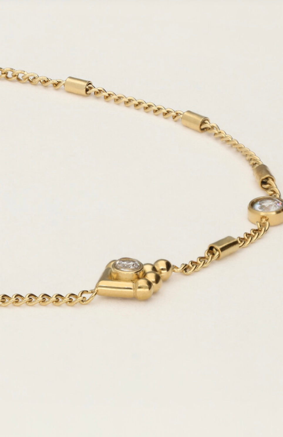 My Jewellery Minimalistisches Armband mit Strasssteinen gold