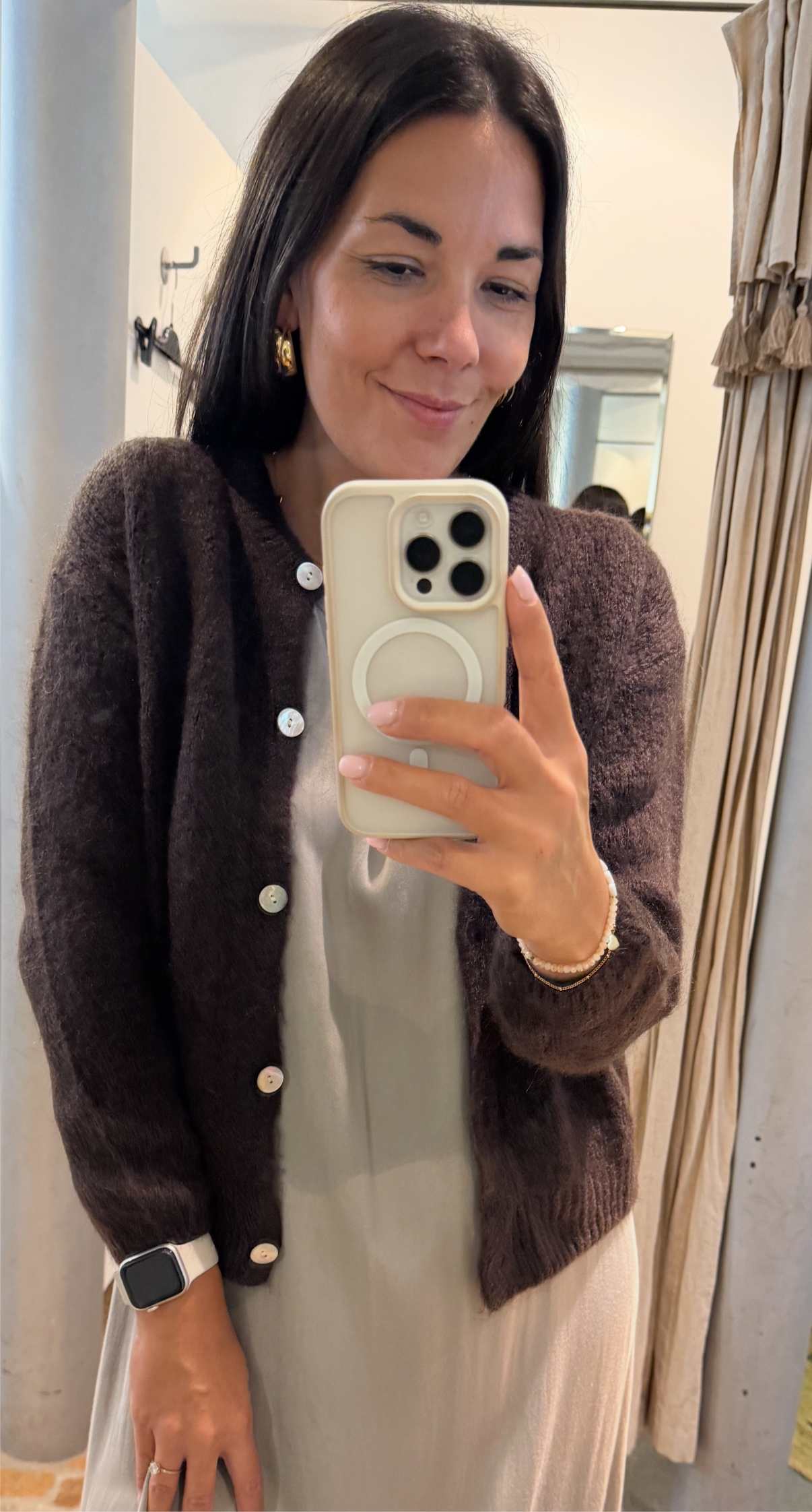 Cardigan in schokobraun