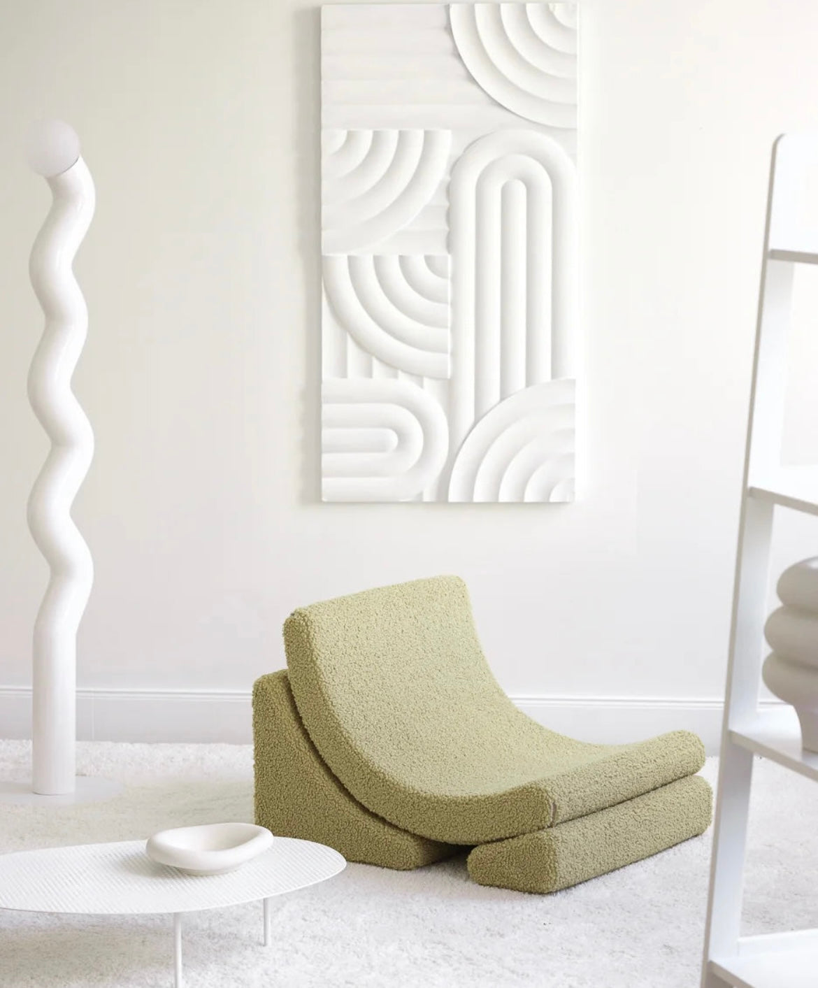 Wigiwama Moon Chair Teddy Matcha