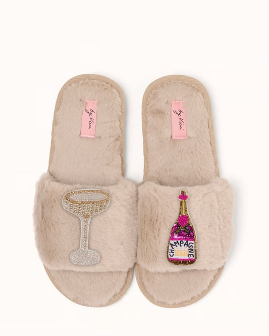Cozy Slippers Beige Champagne