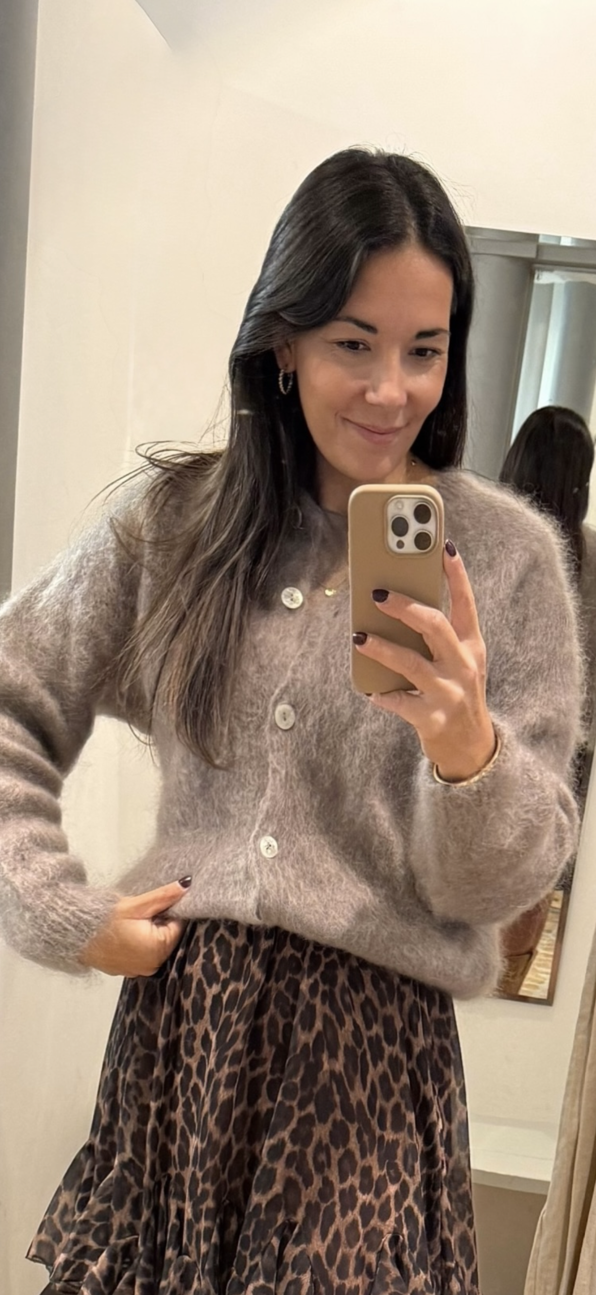 Feines Kaschmir Longsleeve taupe