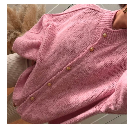 Oversize Cardigan in rosa