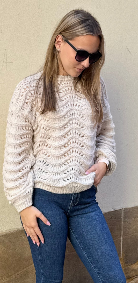 Peppercorn Strick Pullover in beige